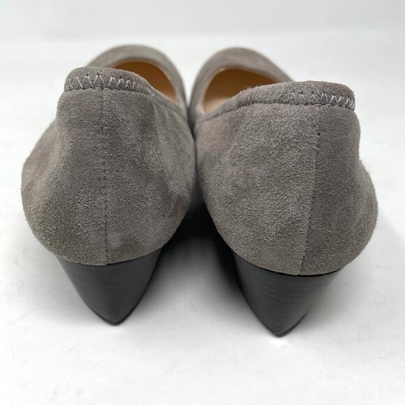 Cole Haan Grand OS Sadie Gray Taupe Leather Suede Ballet Wedge Pumps Shoes 7.5 - Picture 10 of 15